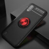 Cиликоновый чехол Deen ColorRing c креплением под магнитный держатель для Samsung Galaxy A01 – Черный / Красный 58918
