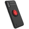 Cиликоновый чехол Deen ColorRing c креплением под магнитный держатель для Samsung Galaxy A01 – Черный / Красный 58920