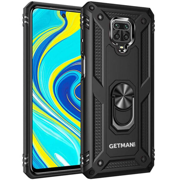 Протиударний чохол GetSerg Magnet Ring для Xiaomi Redmi Note 9s / Note 9 Pro / Note 9 Pro Max Чорний