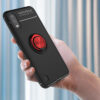 Cиликоновый чехол Deen ColorRing c креплением под магнитный держатель для Samsung Galaxy A01 – Черный / Красный 58922