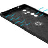 Cиликоновый чехол Deen ColorRing c креплением под магнитный держатель для Xiaomi Mi Note 10 Lite – Черный / Синий 59048
