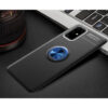 Cиликоновый чехол Deen ColorRing c креплением под магнитный держатель для Samsung Galaxy A51 – Черный / Синий 58979
