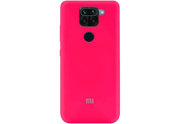 Оригинальный чехол Silicone Cover 360 (A) с микрофиброй для Xiaomi Redmi Note 9 / Redmi 10X – Розовый / Barbie pink