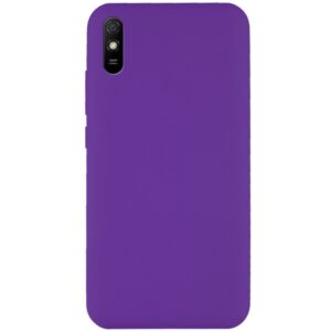 Чехол Silicone Cover Full without Logo (A) с микрофиброй для Xiaomi Redmi 9A – Фиолетовый / Purple