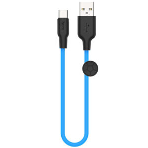Кабель Hoco X21 plus Silicone USB to Type-C 3A (0.25м) – Black / Blue