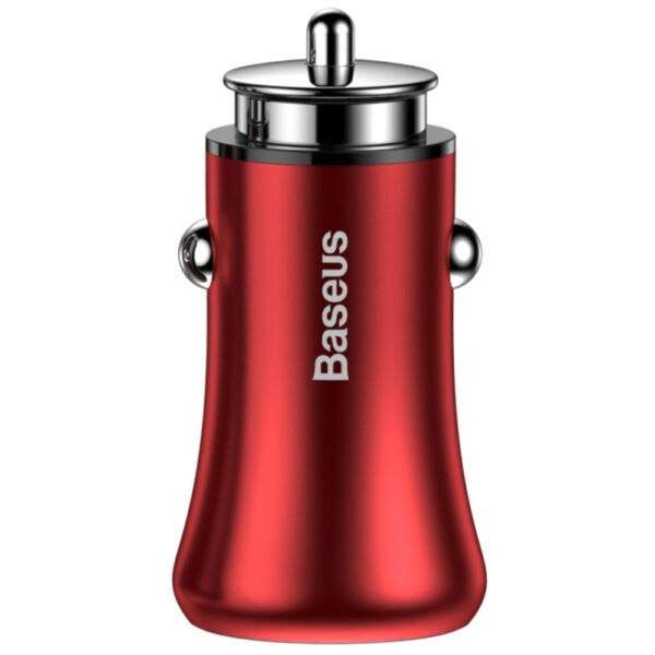 Автомобильное зарядное устройство Baseus Gentleman (2USB / 4.8A) – Red