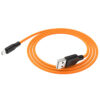 Кабель Hoco X21 plus Silicone Lightning 2.4A (1м) – Black / Orange 60732