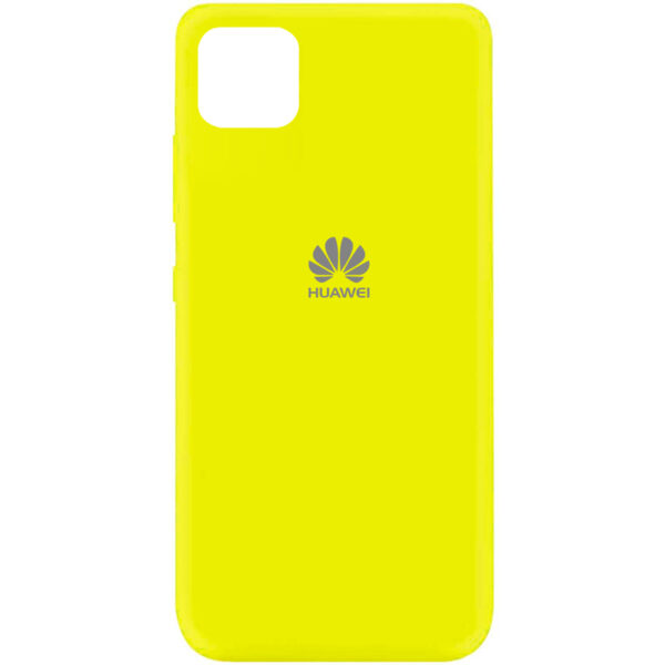 Оригинальный чехол Silicone Cover 360 (A) с микрофиброй для Huawei Y5P – Желтый / Flash