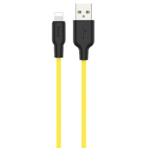 Кабель Hoco X21 plus Silicone to Lightning 2.4A (2м) – Black / Yellow