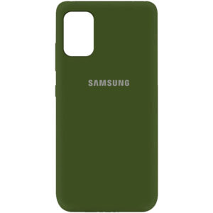 Оригинальный чехол Silicone Cover 360 (A) с микрофиброй для Samsung Galaxy A31 – Зеленый / Forest green