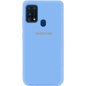 Оригинальный чехол Silicone Cover 360 (A) с микрофиброй для Samsung Galaxy M31 – Голубой / Sky Blue