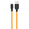 Кабель Hoco X21 plus Silicone to Lightning 2.4A (2м) – Black / Orange