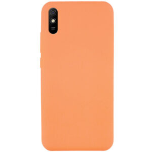 Чехол Silicone Cover Full without Logo (A) с микрофиброй для Xiaomi Redmi 9A – Оранжевый / Papaya