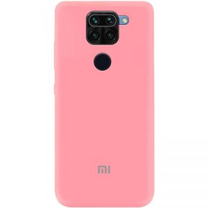 Оригинальный чехол Silicone Cover 360 (A) с микрофиброй для Xiaomi Redmi Note 9 / Redmi 10X – Розовый / Pink