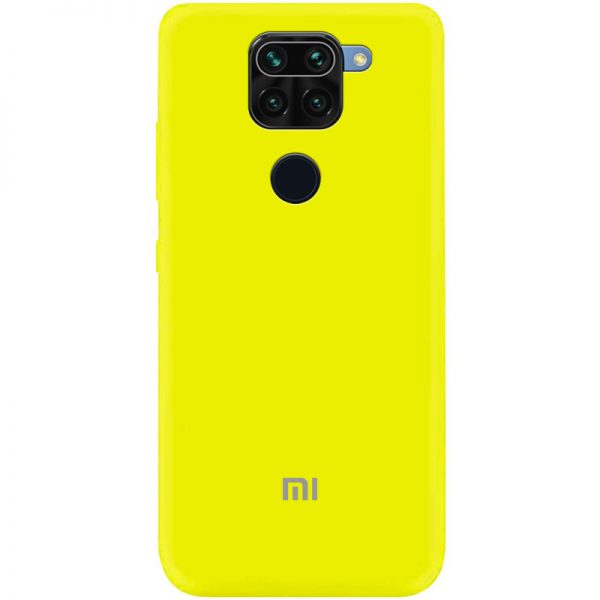 Чохол Silicone Cover A для Xiaomi Redmi Note 9 / Redmi 10X Жовтий / Flash