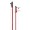 Кабель Hoco U77 Excellent Elbow USB to Type-C 3A (1.2м) – Red