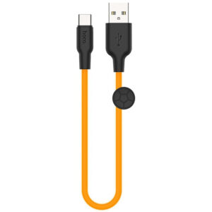 Кабель Hoco X21 plus Silicone USB to Type-C 3A (0.25м) – Black / Orange