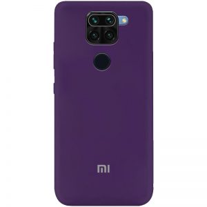 Оригинальный чехол Silicone Cover 360 (A) с микрофиброй для Xiaomi Redmi Note 9 / Redmi 10X – Фиолетовый / Purple