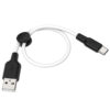 Кабель Hoco X21 plus Silicone USB to Type-C 3A (0.25м) – Black / White 60740