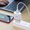 Сетевое зарядное устройство Hoco C12Q Smart Quick Charge 3.0 + кабель MicroUSB 1USB / 3A – White 60995