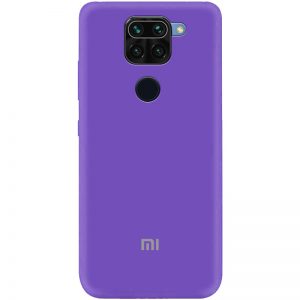 Оригинальный чехол Silicone Cover 360 (A) с микрофиброй для Xiaomi Redmi Note 9 / Redmi 10X – Фиолетовый / Violet