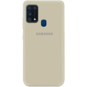 Оригинальный чехол Silicone Cover 360 (A) с микрофиброй для Samsung Galaxy M31 – Бежевый / Antigue White