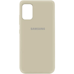 Оригинальный чехол Silicone Cover 360 (A) с микрофиброй для Samsung Galaxy A31 – Бежевый / Antigue White