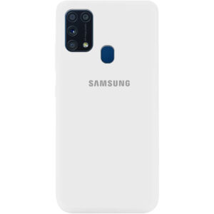 Оригинальный чехол Silicone Cover 360 (A) с микрофиброй для Samsung Galaxy M31 – Белый / White