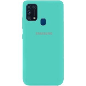 Оригинальный чехол Silicone Cover 360 (A) с микрофиброй для Samsung Galaxy M31 – Бирюзовый / Ocean Blue