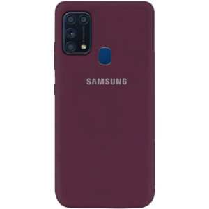 Оригинальный чехол Silicone Cover 360 (A) с микрофиброй для Samsung Galaxy M31 – Бордовый / Maroon