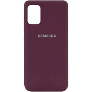 Оригинальный чехол Silicone Cover 360 (A) с микрофиброй для Samsung Galaxy A31 – Бордовый / Maroon