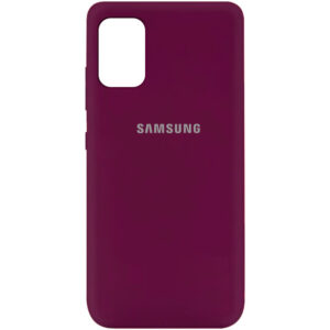 Оригинальный чехол Silicone Cover 360 (A) с микрофиброй для Samsung Galaxy A31 – Бордовый / Marsala