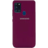 Оригинальный чехол Silicone Cover 360 (A) с микрофиброй для Samsung Galaxy A21s – Бордовый / Marsala