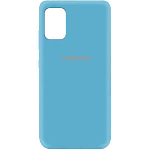 Оригинальный чехол Silicone Cover 360 (A) с микрофиброй для Samsung Galaxy A31 – Голубой / Light Blue