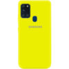Оригинальный чехол Silicone Cover 360 (A) с микрофиброй для Samsung Galaxy A21s – Желтый / Flash