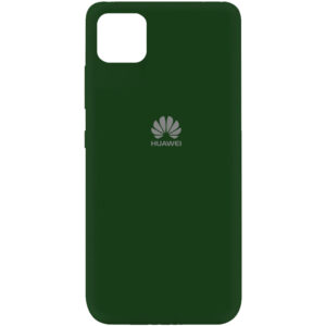 Оригинальный чехол Silicone Cover 360 (A) с микрофиброй для Huawei Y5P – Зеленый / Dark green
