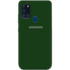 Оригинальный чехол Silicone Cover 360 (A) с микрофиброй для Samsung Galaxy A21s – Зеленый / Dark green