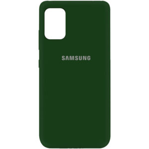 Оригинальный чехол Silicone Cover 360 (A) с микрофиброй для Samsung Galaxy A31 – Зеленый / Dark green
