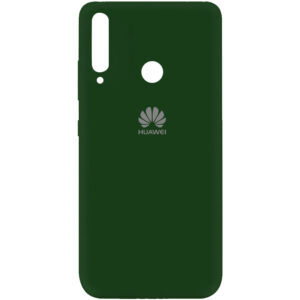 Оригинальный чехол Silicone Cover 360 (A) с микрофиброй для Huawei P40 Lite E / Y7P (2020) – Зеленый / Dark green