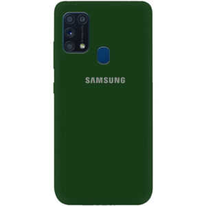 Оригинальный чехол Silicone Cover 360 (A) с микрофиброй для Samsung Galaxy M31 – Зеленый / Dark green