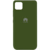 Оригинальный чехол Silicone Cover 360 (A) с микрофиброй для Huawei Y5P – Зеленый / Forest green