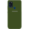 Оригинальный чехол Silicone Cover 360 (A) с микрофиброй для Samsung Galaxy A21s – Зеленый / Forest green