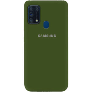 Оригинальный чехол Silicone Cover 360 (A) с микрофиброй для Samsung Galaxy M31 – Зеленый / Forest green