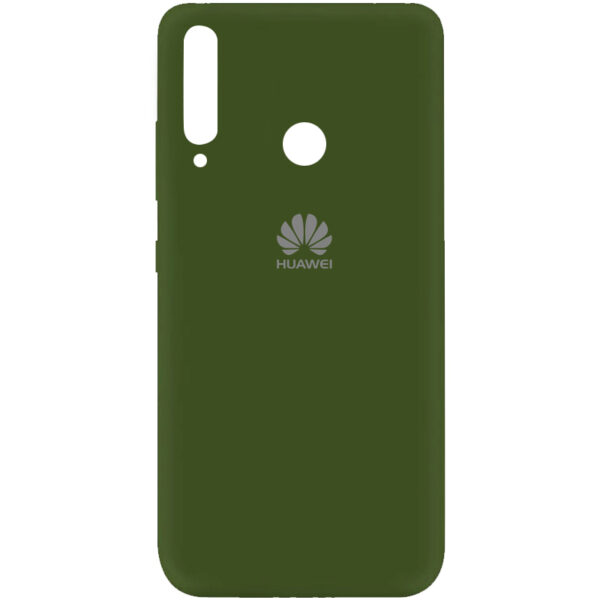 Оригинальный чехол Silicone Cover 360 (A) с микрофиброй для Huawei Y6P – Зеленый / Forest green