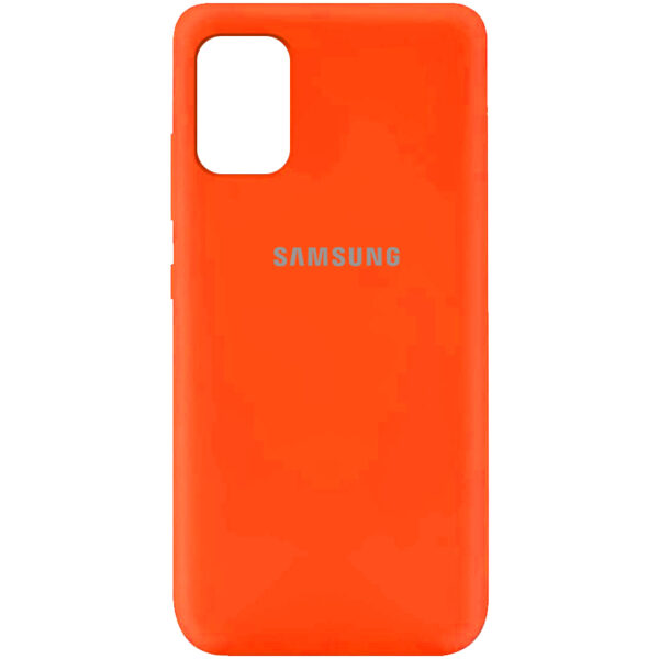 Оригинальный чехол Silicone Cover 360 (A) с микрофиброй для Samsung Galaxy A31 – Оранжевый / Neon Orange