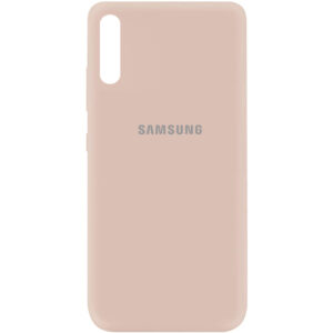 Оригинальный чехол Silicone Cover 360 (A) с микрофиброй для Samsung Galaxy A50 / A30s 2019 – Розовый / Pink Sand