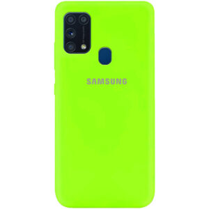 Оригинальный чехол Silicone Cover 360 (A) с микрофиброй для Samsung Galaxy M31 – Салатовый / Neon green