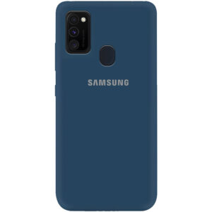 Оригинальный чехол Silicone Cover 360 (A) с микрофиброй для Samsung Galaxy M30s / M21 – Синий / Navy blue