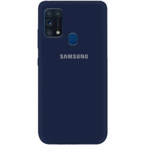 Оригинальный чехол Silicone Cover 360 (A) с микрофиброй для Samsung Galaxy M31 – Синий / Navy blue