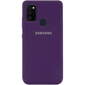 Оригинальный чехол Silicone Cover 360 (A) с микрофиброй для Samsung Galaxy M30s / M21 – Фиолетовый / Purple